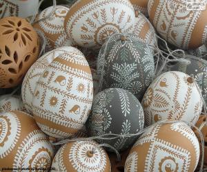 yapboz Süslenmiş Paskalya Yumurtaları